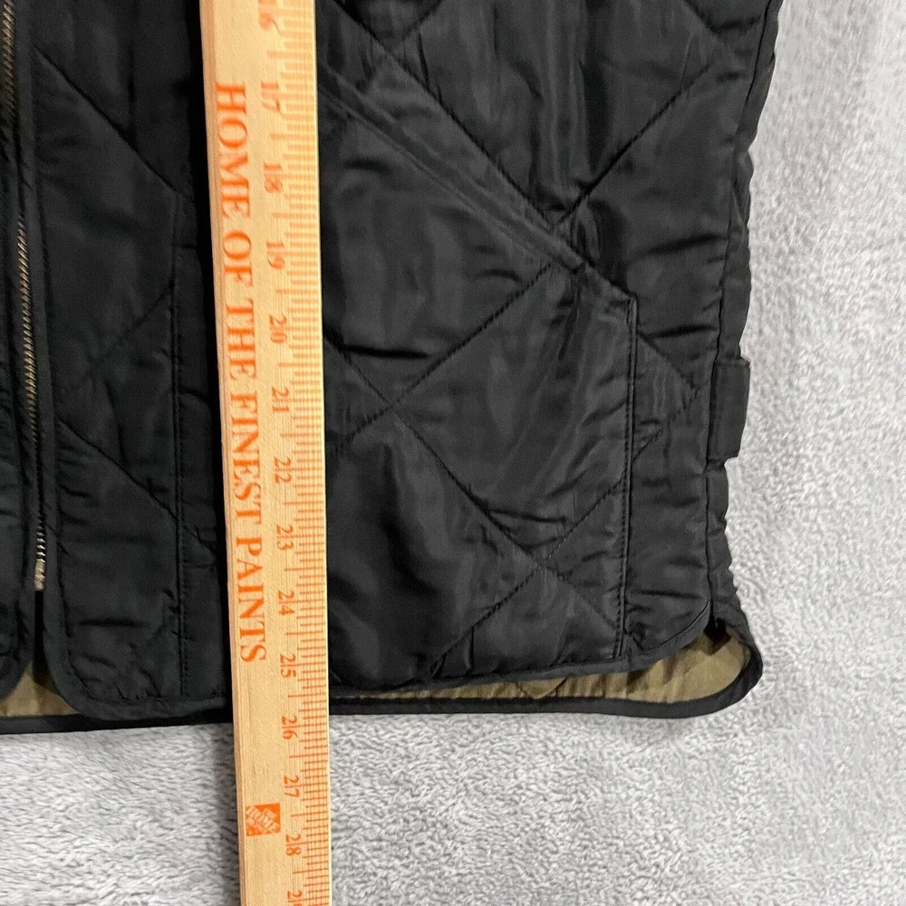 J. Crew Walker Vest Men's Medium Black Quilted‎ Full Zip Mercantile